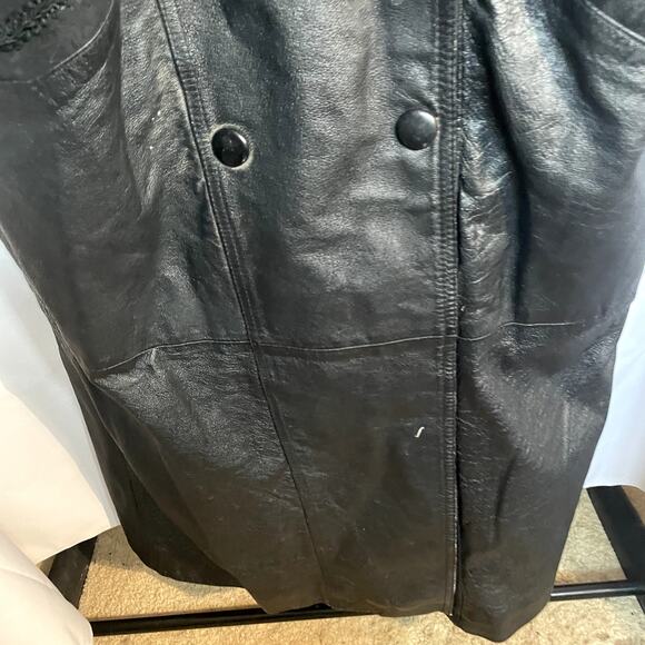 Wilson Women's Trench Coat Heavy leather Size Medium - Picture 11 of 12